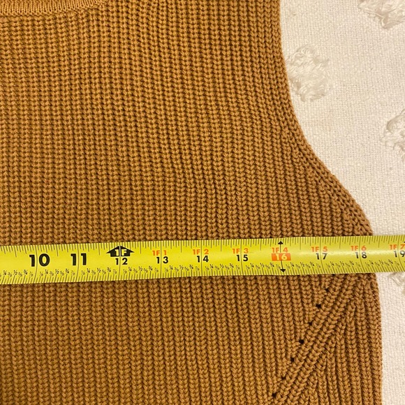 French Connection Tan Sleeveless Turtleneck Sweater - Picture 6 of 7